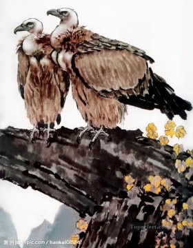 águilas en rama chino tradicional Pinturas al óleo